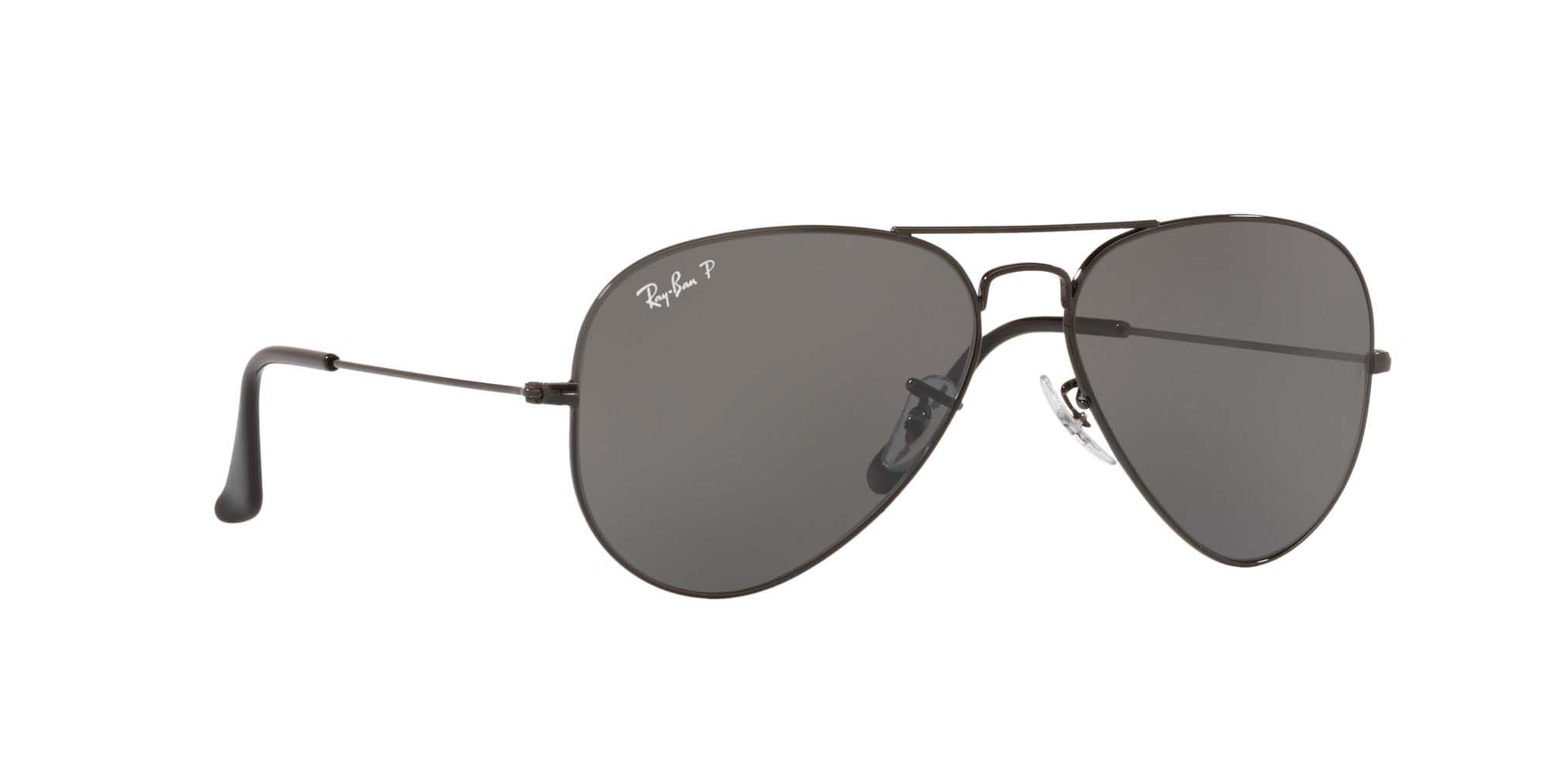Ray-Ban RB3025 AVIATOR Black Classic Polarized view 4