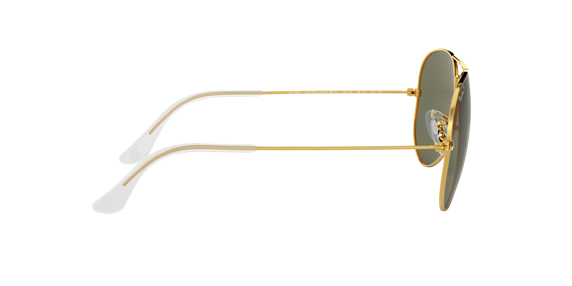 Ray-Ban RB3025 AVIATOR Green Polarized view 3