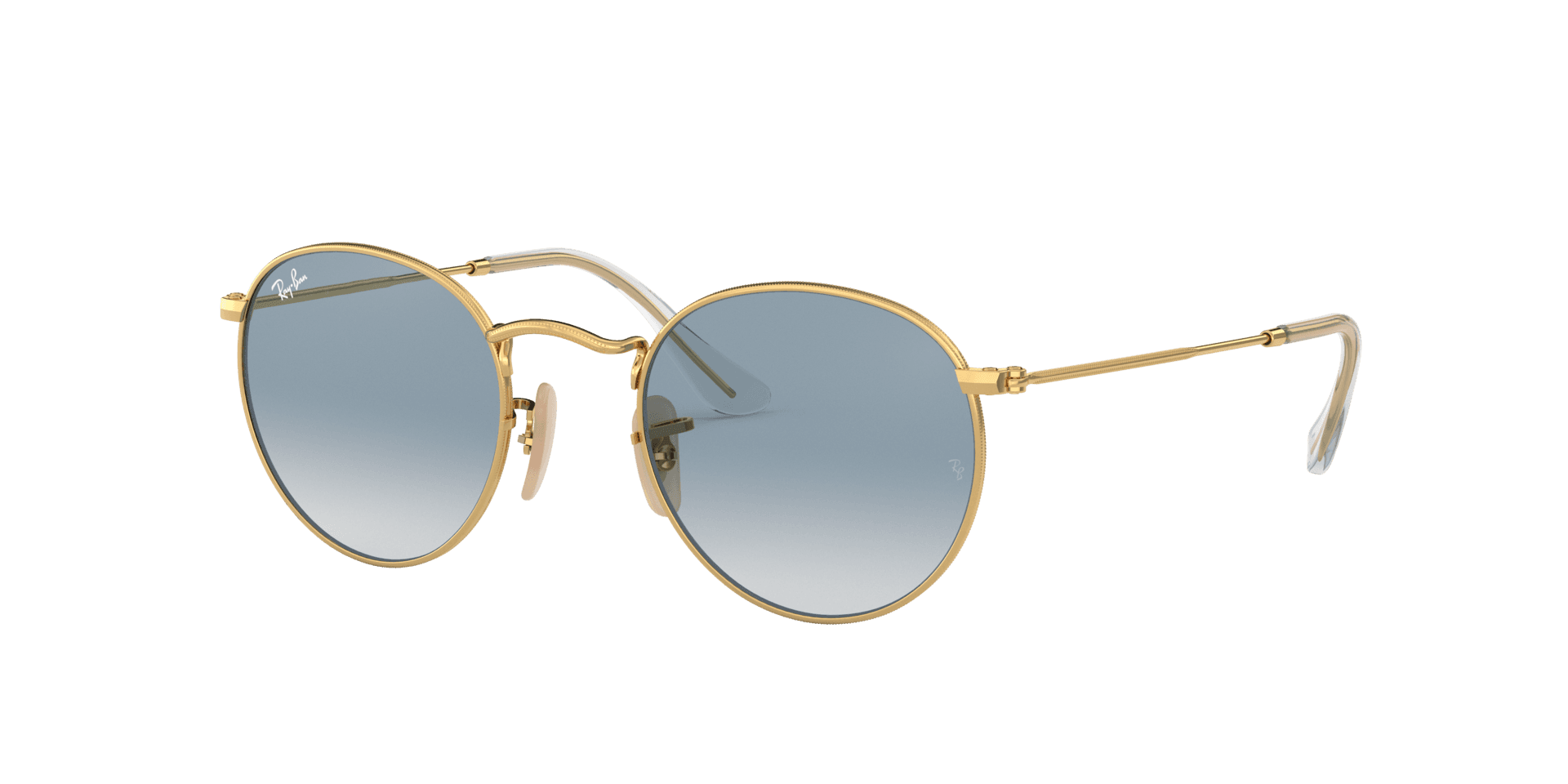Ray-Ban RB3447N ROUND METAL Clear Gradient Blue