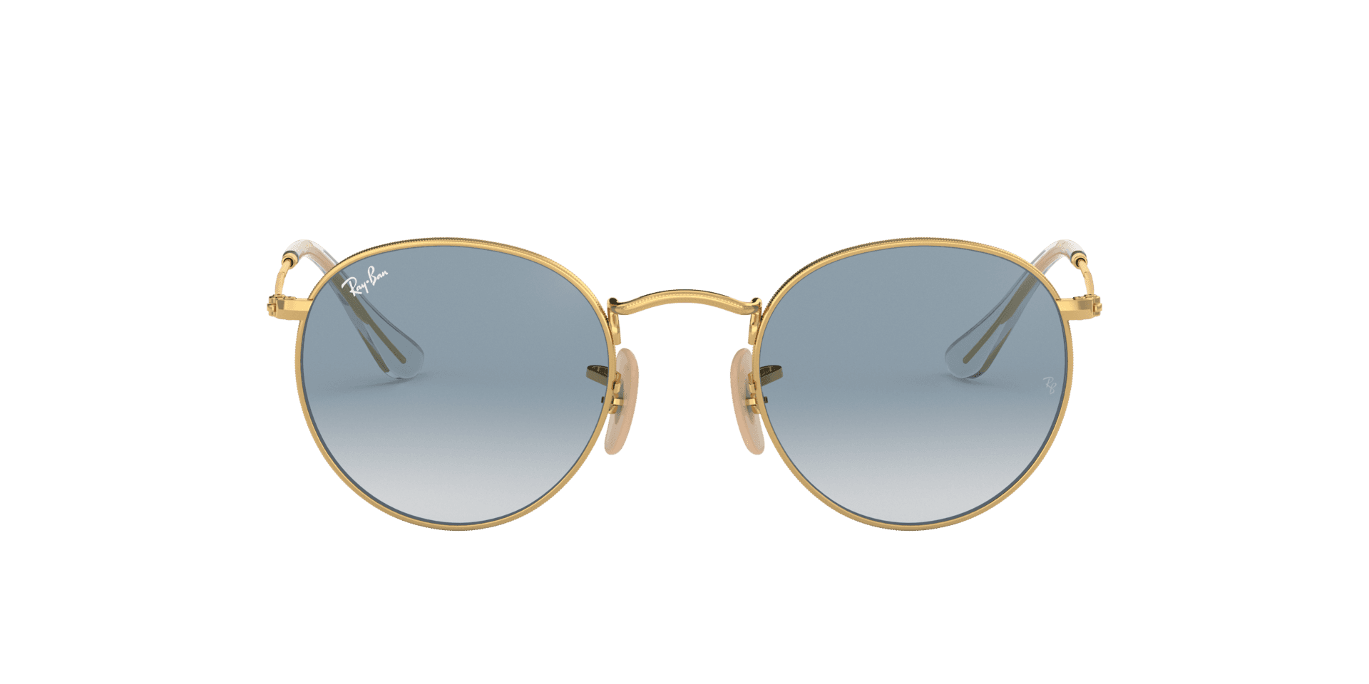 Ray-Ban RB3447N ROUND METAL Clear Gradient Blue view 2